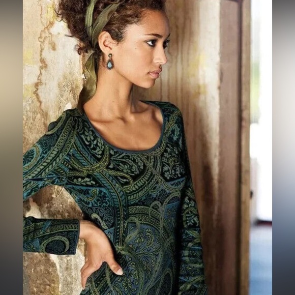 Peruvian Connection Kashmiri Dress size M euc - Picture 2 of 7